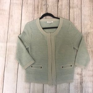 Large Cabi Mint Green Society Cardigan Sweater